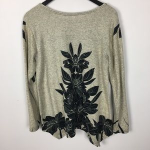 LS t shirt rhinestone trim